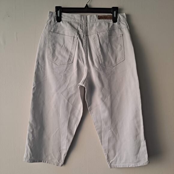 Bill Blass Petite Khaki 100% Cotton Easy Fit Capri - Size 8P - Picture 11 of 12